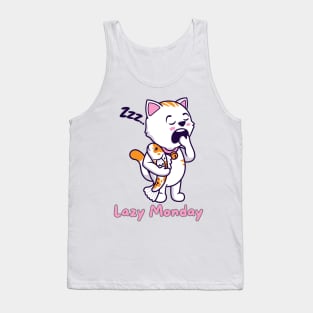 Lazy Monday Bored Cat Tank Top